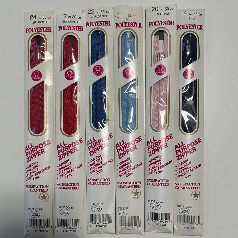 Polyester All-Purpose Zipper Pack — Pink, Red, Blue, Navy, Light Blue